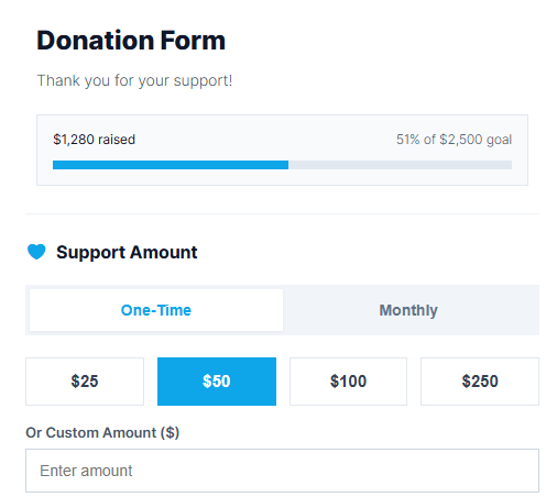 giveblocks donation form